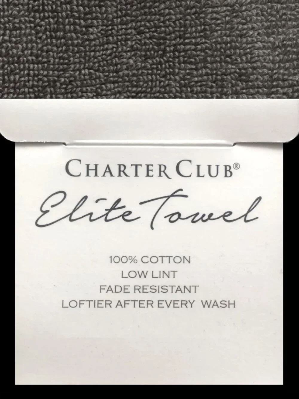 2 new SMOKE GRAY Charter Club Elite 100% Hygro Cotton 33x64 inch BATH SHEETS